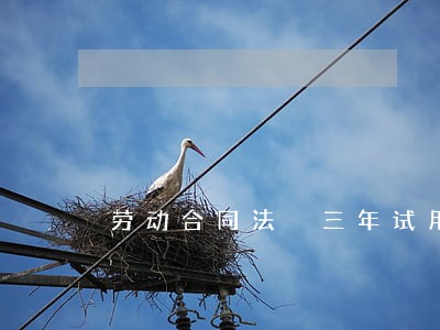 劳动合同法 三年试用期 劳动合同法 三年试用期